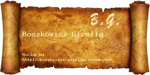 Boszkovicz Gizella névjegykártya