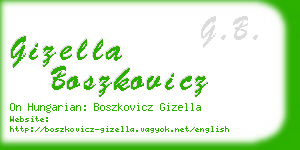 gizella boszkovicz business card